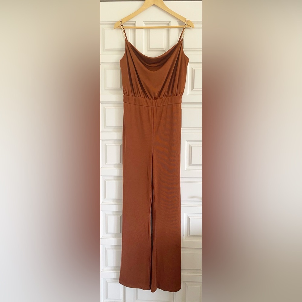 NWT Jason Wu Jumpsuit Size Large Copper Brown Jumpsuit